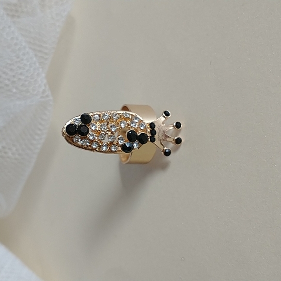 Black/White Gold Nail Ring! - Picture 2 of 5
